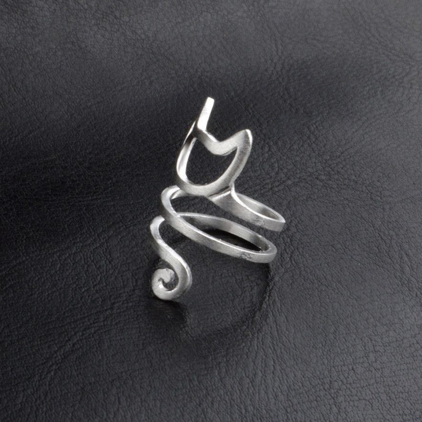Adjustable Cat Ring - in Silver, Gold, Black - Ring - ravn (5)