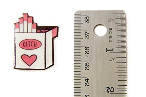 "B*tch" Pink Cigarette Carton Pin - Pin - ravn (3)
