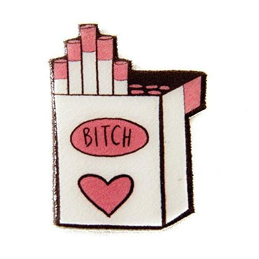 "B*tch" Pink Cigarette Carton Pin - Pin - ravn