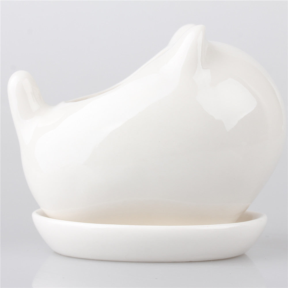Cat Ceramic Flower Pot - Garden - ravn
