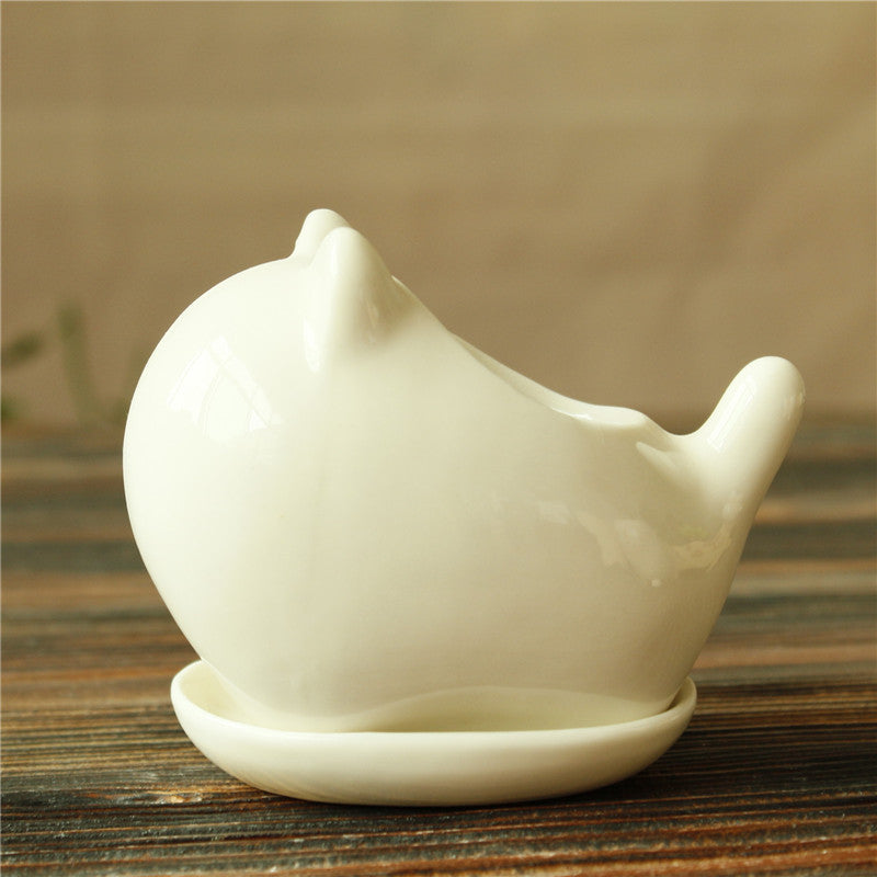 Cat Ceramic Flower Pot - Garden - ravn