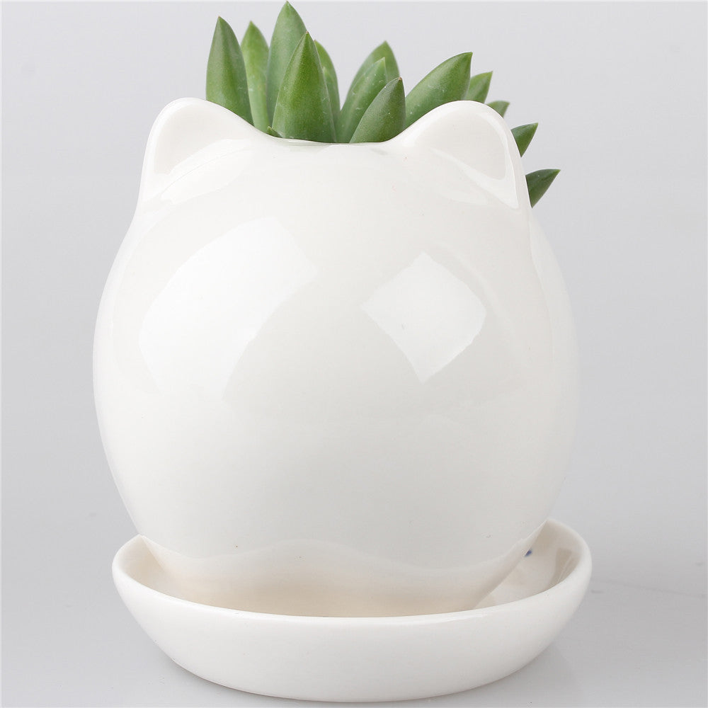 Cat Ceramic Flower Pot - Garden - ravn