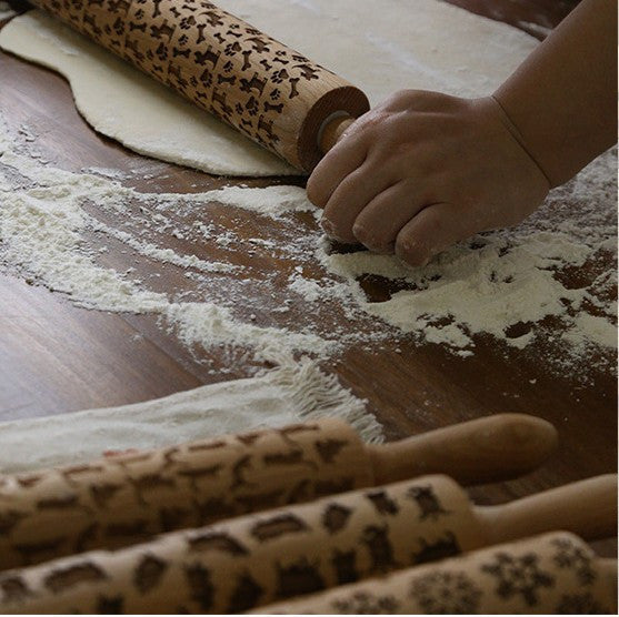 Cat Pattern Wooden Rolling Pin - Kitchen - ravn (9)