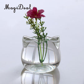 Cat Shaped Clear Glass Vase - Garden - ravn