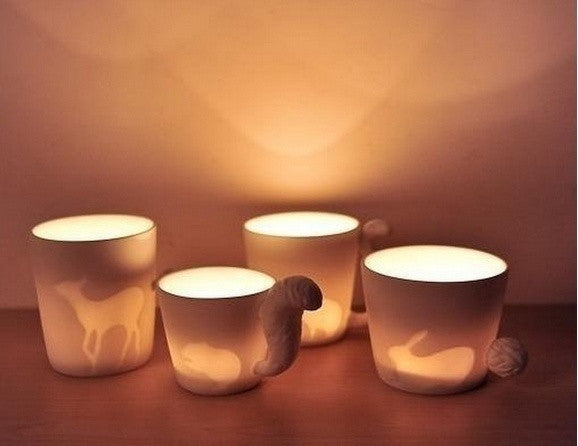 Ceramic Candlestick Cat Mug - Mug - ravn