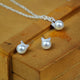 Classy Pearl Cat Earrings & Necklace Set - Jewelry Set - ravn