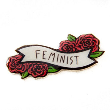 Feminist Lapel Pin with Flowers - Pin - ravn