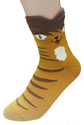 JJMax Women's Sweet Animal Socks Set with Thick Eared Cuffs One Size Fits All (Original Cats) -  - ravn (3)