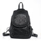 Katloo Women’s Washed Leather 4-way Convertible Tear Drop Small Backpack Shoulder Chest Bag Sling Purse (Black) -  - ravn