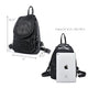Katloo Women’s Washed Leather 4-way Convertible Tear Drop Small Backpack Shoulder Chest Bag Sling Purse (Black) -  - ravn