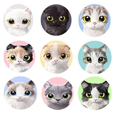 Koolemon 9pcs Glass Refrigerator Magnets Fridge Magnets Funny Magnets for Refrigerator Office Cabinets Whiteboards,Cat Kitty Decorative Magnets Photo Magnets -  - ravn