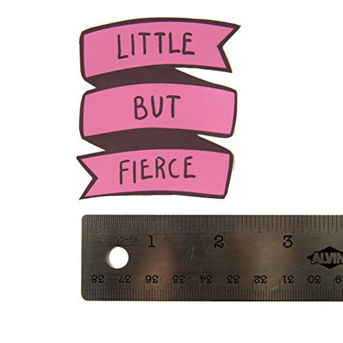 "Little But Fierce" Shakespeare Quote Sticker - Sticker - ravn (2)