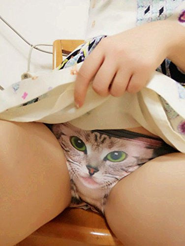 Lucky2Buy Women's 3D Printed Sexy Pussycat Seamless Briefs Anti-exposure Underwear Hipster Pants Briefs Underpants(Black) -  - ravn (6)