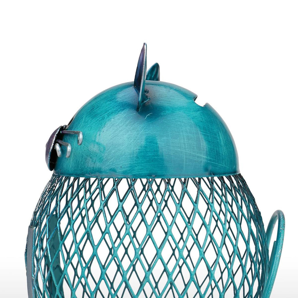 Metal Blue Cat Piggy Bank - Money Bank - ravn