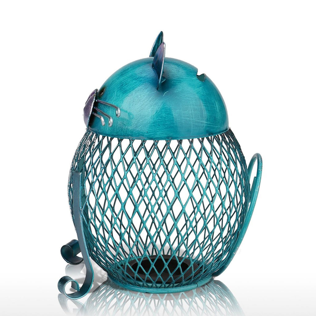 Metal Blue Cat Piggy Bank - Money Bank - ravn