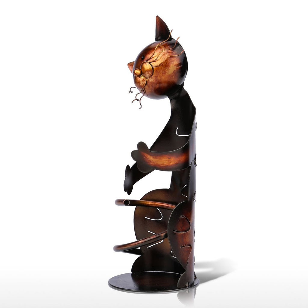 Metal Cat Wine Holder - Kitchen - ravn