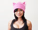 Pink pussy hat, Pussy Hat, Pussy cat hat, Pink Pussy Hats, Pussy Beanie Hat, Cat ear Hat, Pink Cat Ear Hat Toque Beanie Feline Kitty Kitten Fleece Anime Manga Goth Punk Rave clubbing Costume Cosplay -  - ravn