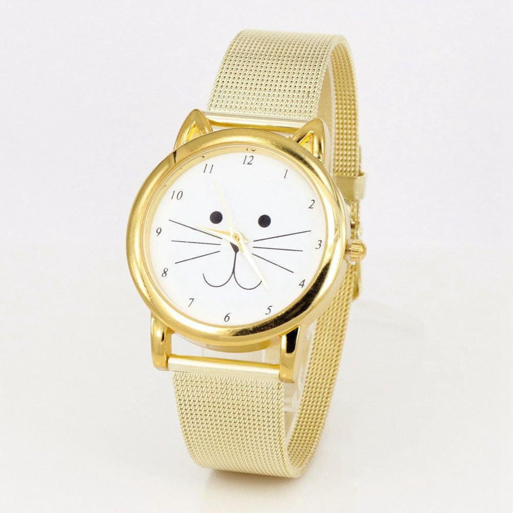 Retro Mesh Strap Cat Watch - Watch - ravn