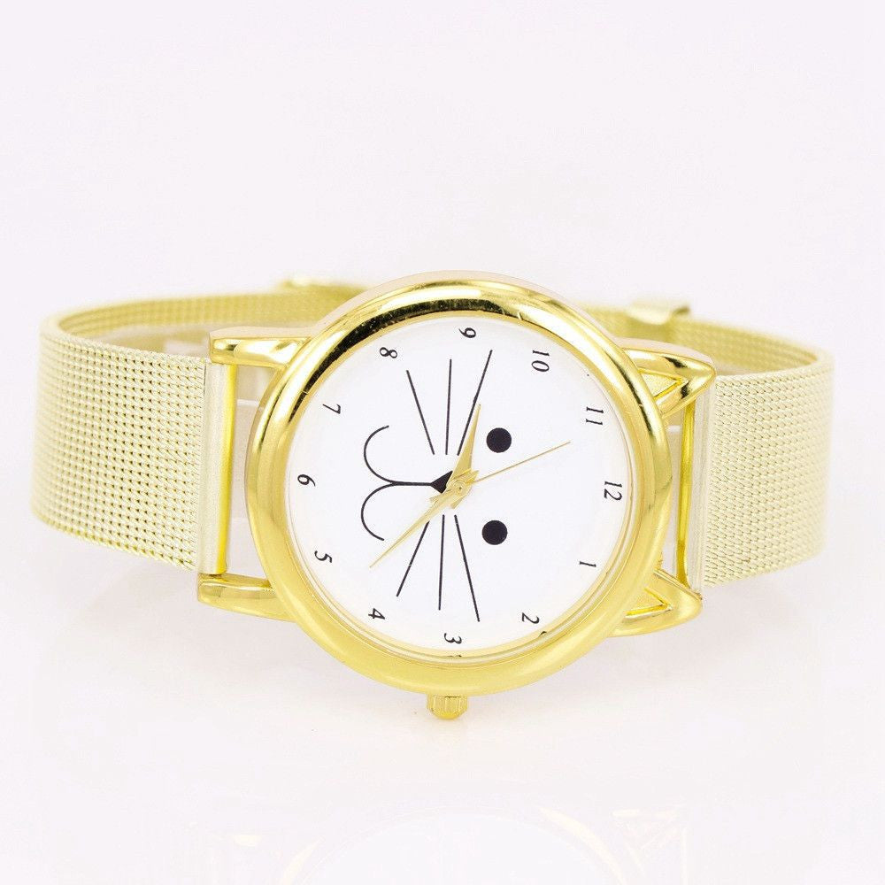 Retro Mesh Strap Cat Watch - Watch - ravn