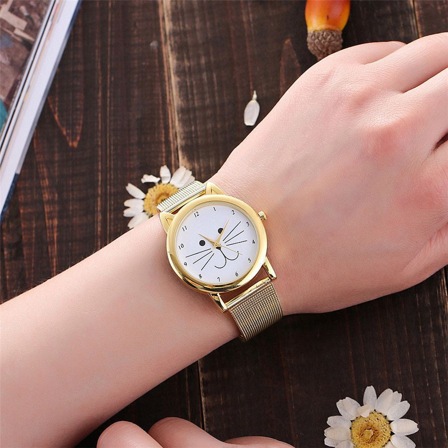 Retro Mesh Strap Cat Watch - Watch - ravn