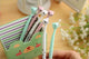 Rienar Japanese Style Cartoon Cat Head Gel Pen(Random Color 1pcs) , cute creative Stationery and office supplies -  - ravn
