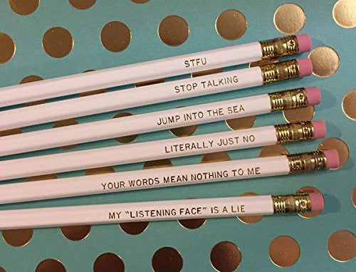 SHUT UP Feminist Anti-Mansplaining Pencil Set - Pen - ravn