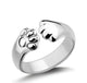Sharkleap 3 Pieces Sterling Silver Cat Rings, Kitty's Paw Ear Ring Set -  - ravn