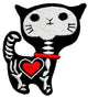 Shock Skeleton Skull X-ray Cat Kitty Funny Cartoon DIY Applique Embroidered Sew Iron on Patch -  - ravn