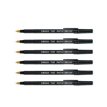 "Smash The Patriarchy" Black Sparkle Pen Pack - Pen - ravn