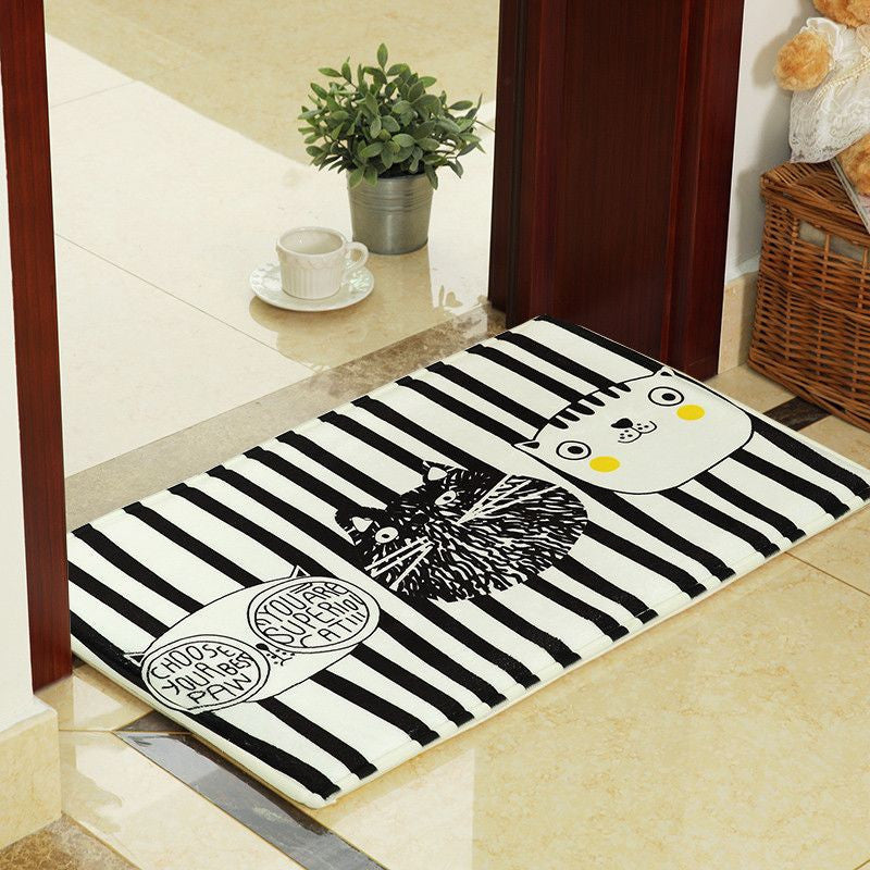 Stripe Cat Floor Mat - Mat - ravn