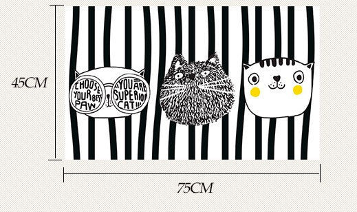 Stripe Cat Floor Mat - Mat - ravn