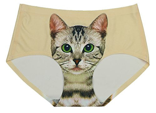 The Victory of Cupit Smooth and Flawless Cat Printing of Sexy Fashion Underwear (L-XL, yellow) -  - ravn (1)