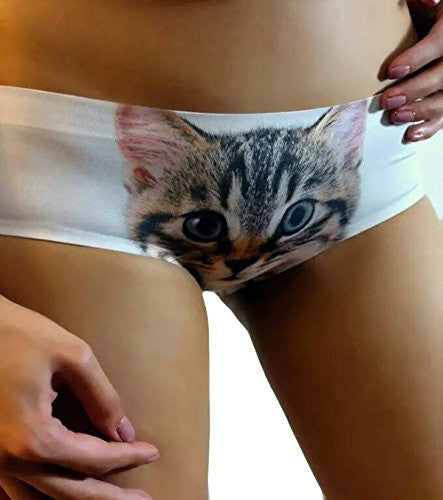 The Victory of Cupit Smooth and Flawless Cat Printing of Sexy Fashion Underwear (L-XL, yellow) -  - ravn
