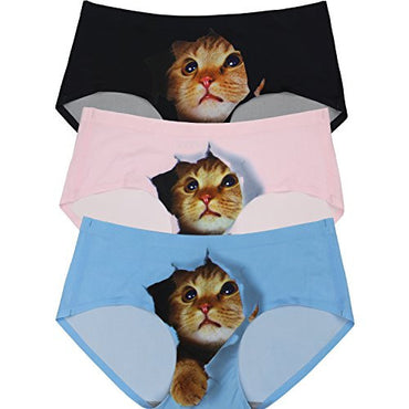 The Victory of Cupit Smooth and Flawless Cat Printing of Sexy Fashion Underwear (one size, 3colors1) -  - ravn