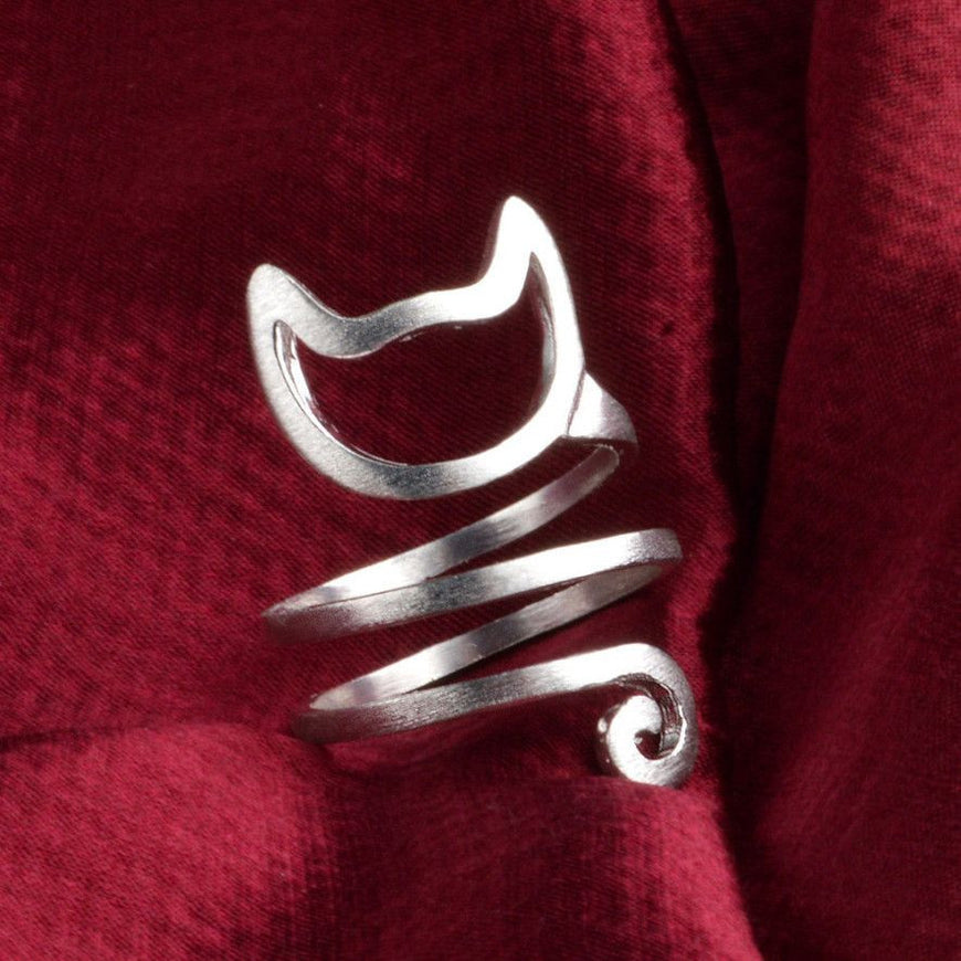 Adjustable Cat Ring - in Silver, Gold, Black - Ring - ravn (4)