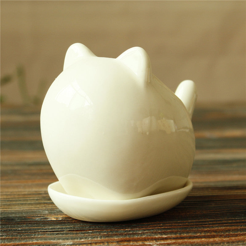 Cat Ceramic Flower Pot - Garden - ravn (3)