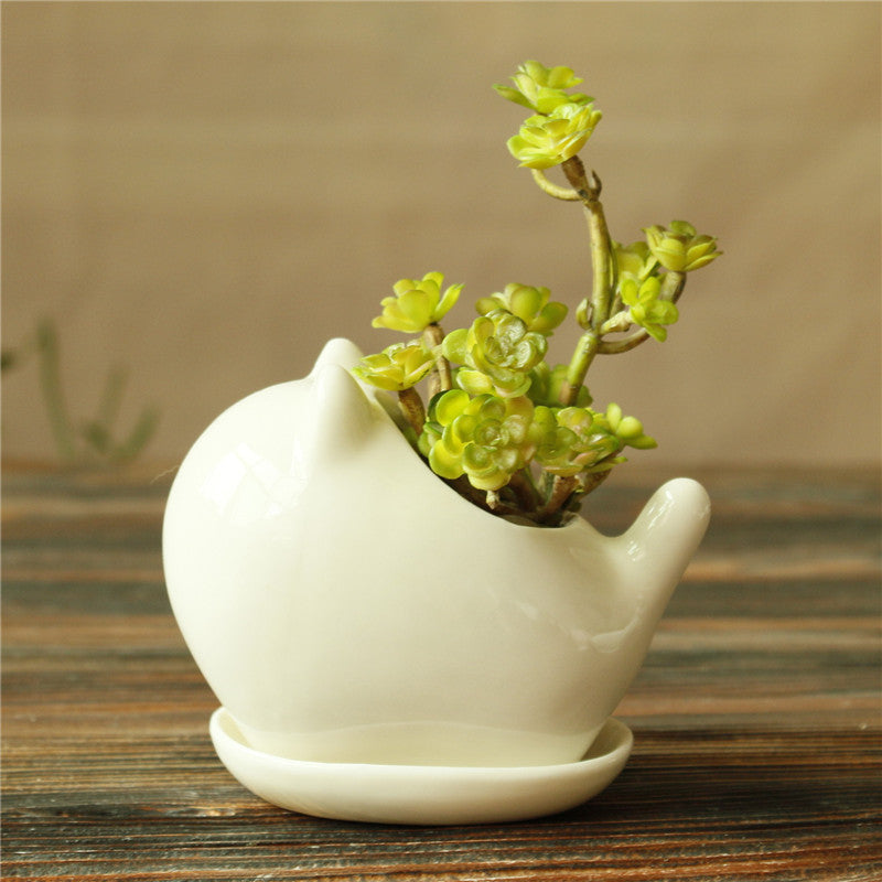 Cat Ceramic Flower Pot - Garden - ravn (4)