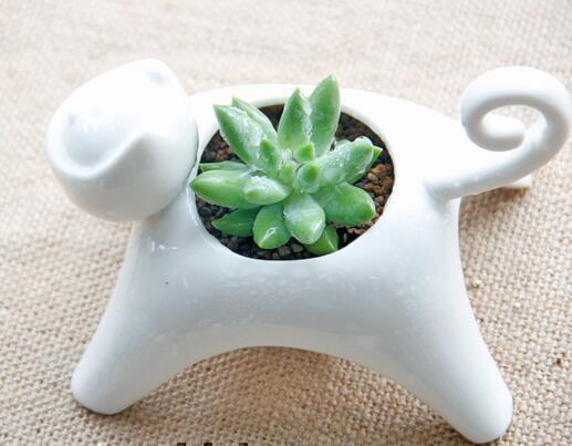 Ceramic Cat Flower Pot - Garden - ravn (1)