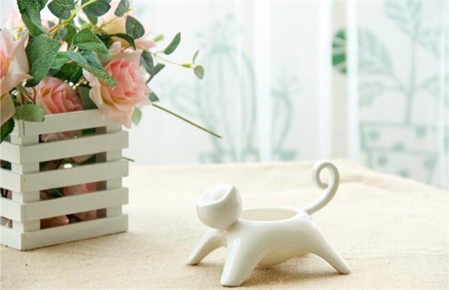 Ceramic Cat Flower Pot - Garden - ravn (5)