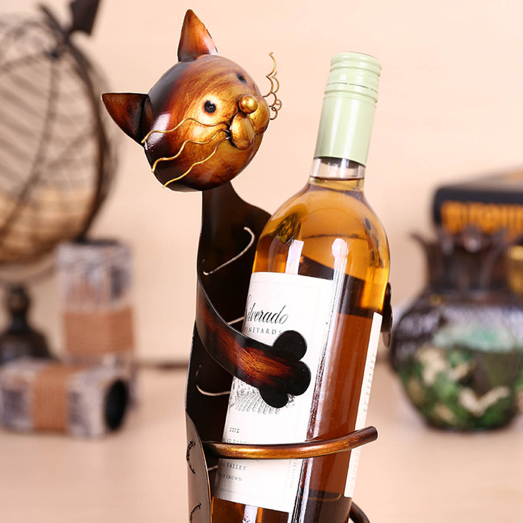 Metal Cat Wine Holder - Kitchen - ravn