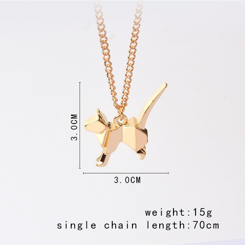 Origami Cat Necklace - Necklace - ravn