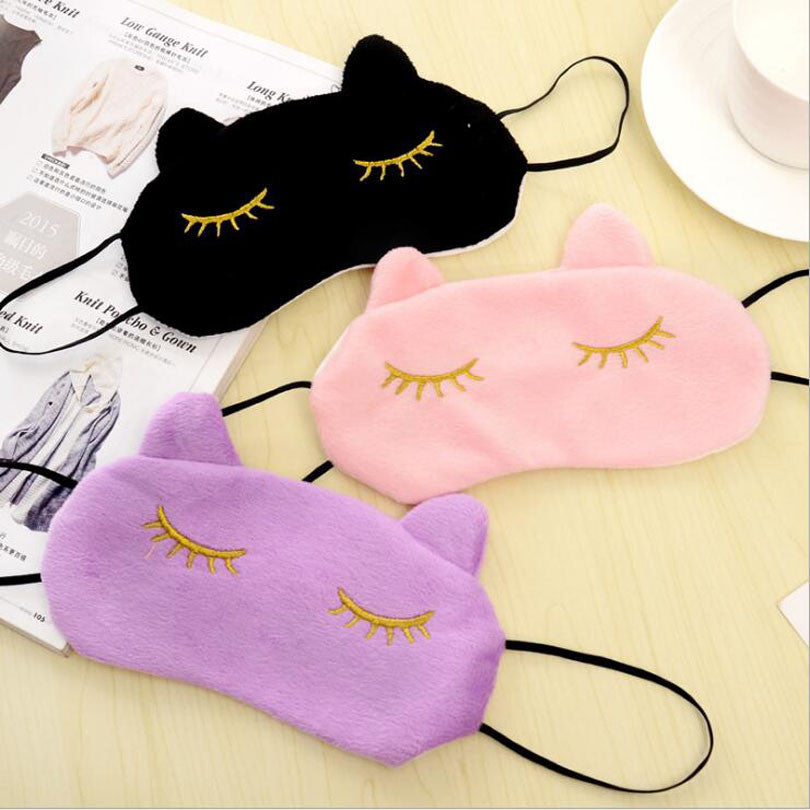 Plush Cat Eye Sleeping Mask - Eye Mask - ravn (1)