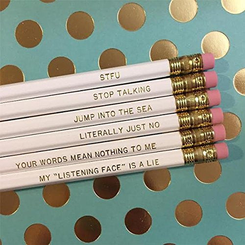 SHUT UP Feminist Anti-Mansplaining Pencil Set - Pen - ravn (1)
