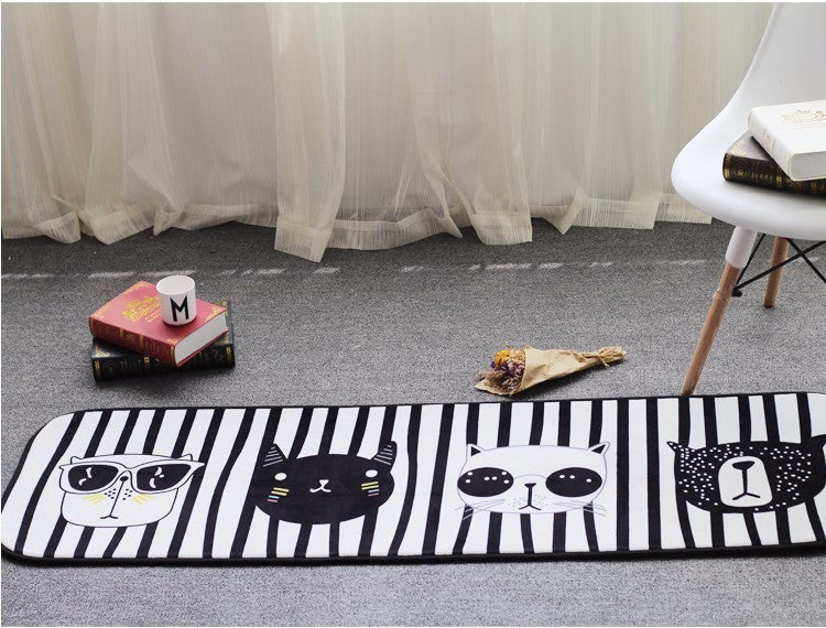 Stripe Cat Floor Mat - Mat - ravn (2)