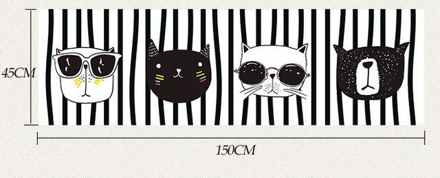 Stripe Cat Floor Mat - Mat - ravn