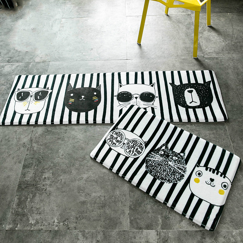 Stripe Cat Floor Mat - Mat - ravn (1)